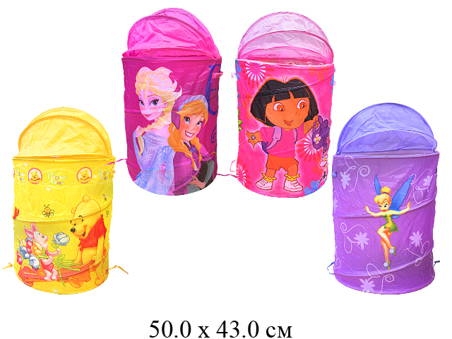 Корзина для игрушек с крышкой 50х43 см 4 вида рис для девочек
