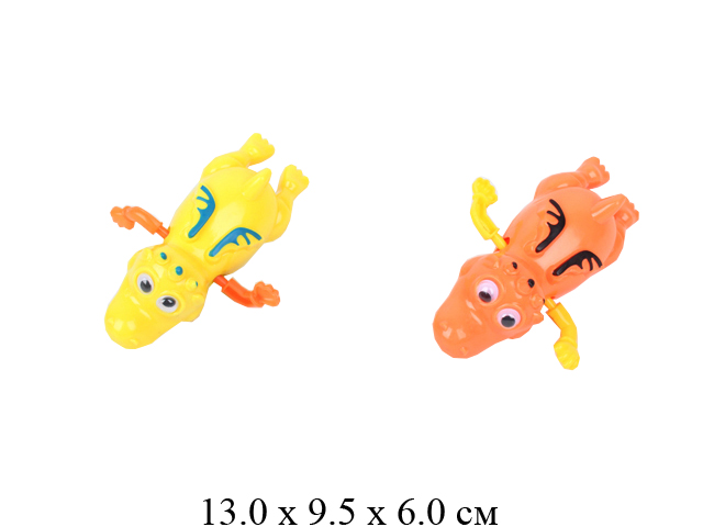 Игрушка для малышей  - крокодил завод., водоплавающий (2 цвета)444