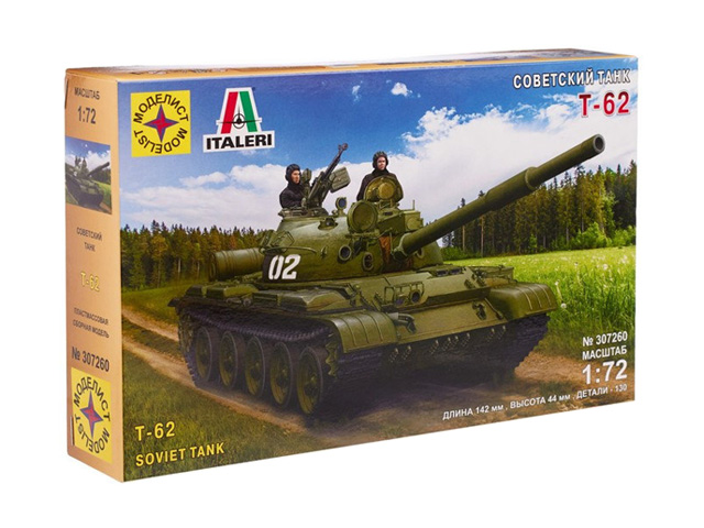 Сборная модель  Советский танк Т-62  (1:72) Моделист