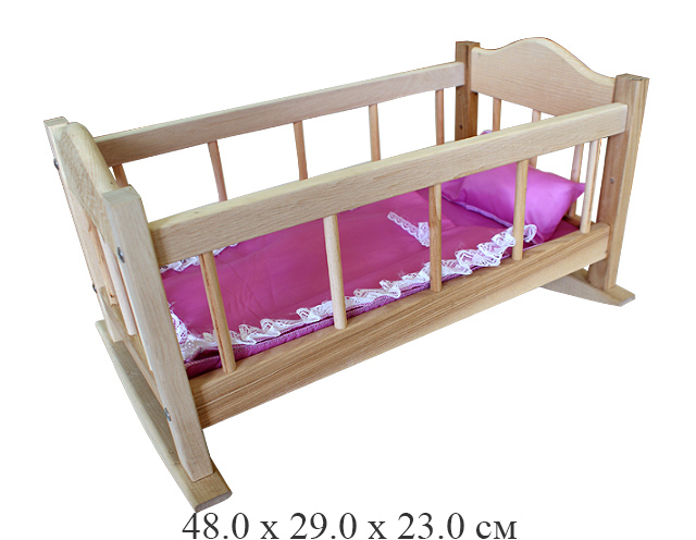 Кроватка для кукол деревян. (№17) в кор. (ИП Ясюкевич)