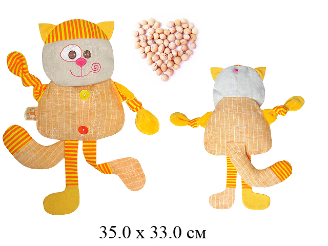 Игрушка "Доктор Мякиш кот" с вишневыми косточками "Мякиши" на карт.