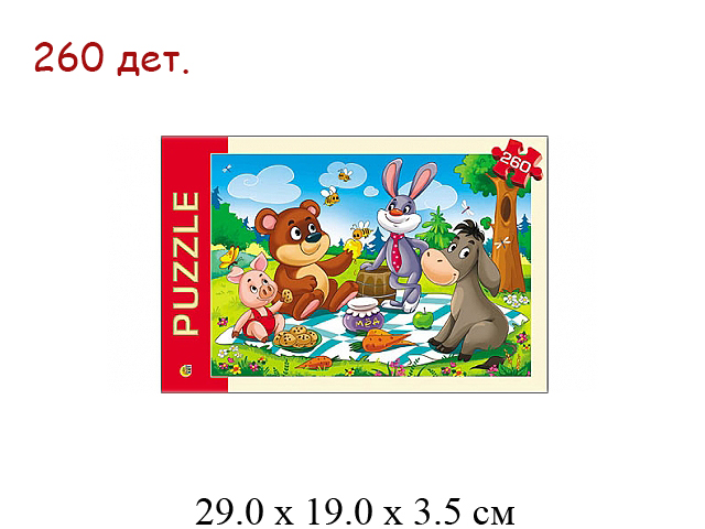 Паззлы Сказка №16" (260 эл.) - Винни Пух 24 х 34 см в кор. "Рыжий кот"