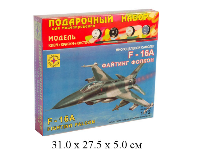 Сборная модель самолет  многоцелевой самолет F-16A "Файтинг Фолкон" (1:72) Моделист