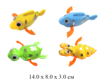 Игрушка для малышей в пак. - морское животное заводное водоплавающее (3 вида) (4 цвета) 123E