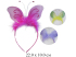 Ободок с бабочкой, с опушкой (3 цвета : фиолет., желт., роз.)
