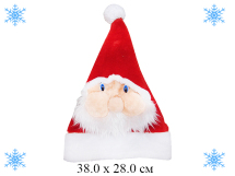 Колпак с лицом Деда Мороза 38 х 28 см