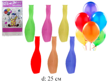 *Н/25 шт. воздушных шариков 25 см (7 цветов) в пак.