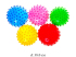 Мяч облегченный 15" с пупырышками (5 цветов)