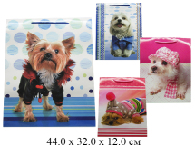 Пакет подарочный рис. собаки (4 вида)  44 х 32 х 12 см