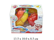 **Н/фрукты + овощи в разрезе + посуда (5 предм.) в кор. YD-0011D