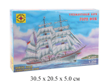 Сборная модель корабль  трехмачтовый барк "Горх Фок" (1:350) Моделист