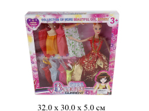 Кукла гнущ. + платья (3 вида) в кор. 8840B-4
