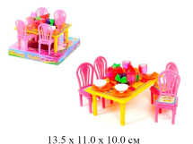 Н/стол накрытый + четыре стула (2 цвета) в блист.967