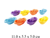 Кораблик для игры в ванной (8 шт.) (4 цвета) в сетке 999-202B