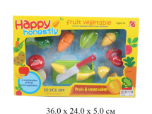 Н/фрукты + овощи в разрезе + доска + нож в кор. 666S-10