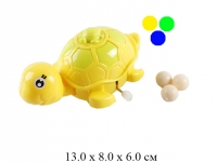 Игрушка для малышей в пак. - черепашка  заводная (несет яйца) (3 цвета)  290-3