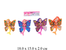 Куколка -русалка  с крыльями в пак. 4 цвета DY160B-1