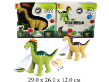 Динозавр на бат. свет,звук,яйца в кор.2 цв. зелен.,коричн.KQX-06