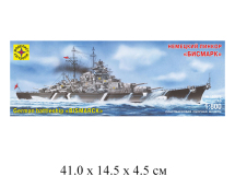 Сборная модель корабль  линкор "Бисмарк" (1:800) Моделист
