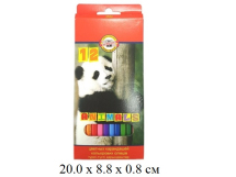 Н/12 шт. цветных  толстых карандашей  в кор.Animals