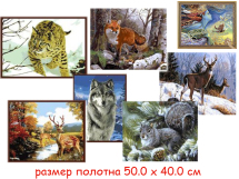 Н/для творчества - картина по номерам - лесные животные 40 х 50 см  (6 видов : GX6103, GX7494, GX754