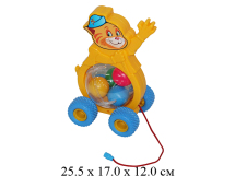 Каталка с шариками "Бимбосфера - Котёнок" на веревке, в сетке "Полесье"