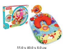 Детский коврик с подушкой, погремушками и зеркальцем (55*40*8см) в кор. FC011