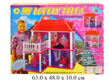 Дом для куклы с мебелью (2 варианта сборки) в кор. 6980