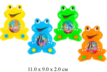 Водная игра - лягушка с кольцами  (4 цвета) в пак. 269A