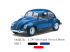 Модель 1:24 Volkswagen Cla4ical  Beetle в диспл. Kinsmart
