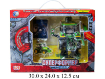 Трансформер "Суперформер" - робот - трактор металл. + карточка 10720-18 (2 цвета) в кор. 2