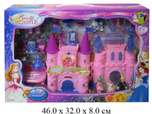 Дом для куклы (свет, музыка) - замок с мебелью + карета с лошадью + фигурки в кор. SG-2964