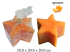 Свеча звезда большая ароматизированная  оранжевая (Апельсин)