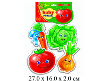 Паззлы мягкие Baby puzzle "Овощи" (4 картинки) в пак. "Владитойс"