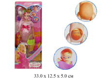 Кукла н/гнущ. беременная + аксессуары (2 цвета) в кор. 8069-1