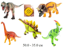 Динозавр звук 6 видов в пак.7002