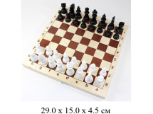 Игра настольная "Шахматы" (деревянная коробка, поле 29см х 29см) "Десятое королевство"