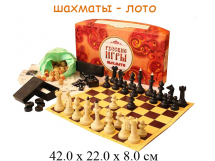 Игра 2 в 1 (шахматы, лото) "Русские игры" в кор. "Владспортпром"