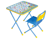 Комплект "Познайка Азбука" детский складной стол + стул пластм. в кор. "Ника"