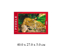 Паззлы "Леопард" (1000 эл.) 47 х 67 см в кор. "Рыжий кот"