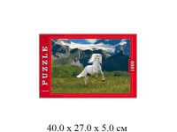 Паззлы "Белая лошадь" (1000 эл.) 47 х 67 см в кор.  "Рыжий кот"