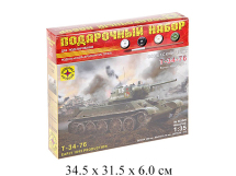 Сборная модель Советский танк Т-34-76 выпуск начала 1943 г.  (1:35) Моделист