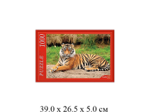 Пазлы (1000 элементов) - "Тигр" в кор. "Рыжий кот"